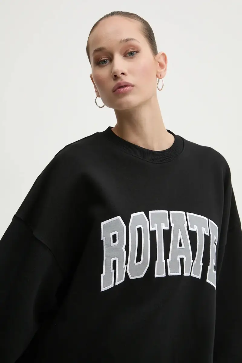 felpa in cotone Nero miniatura 4