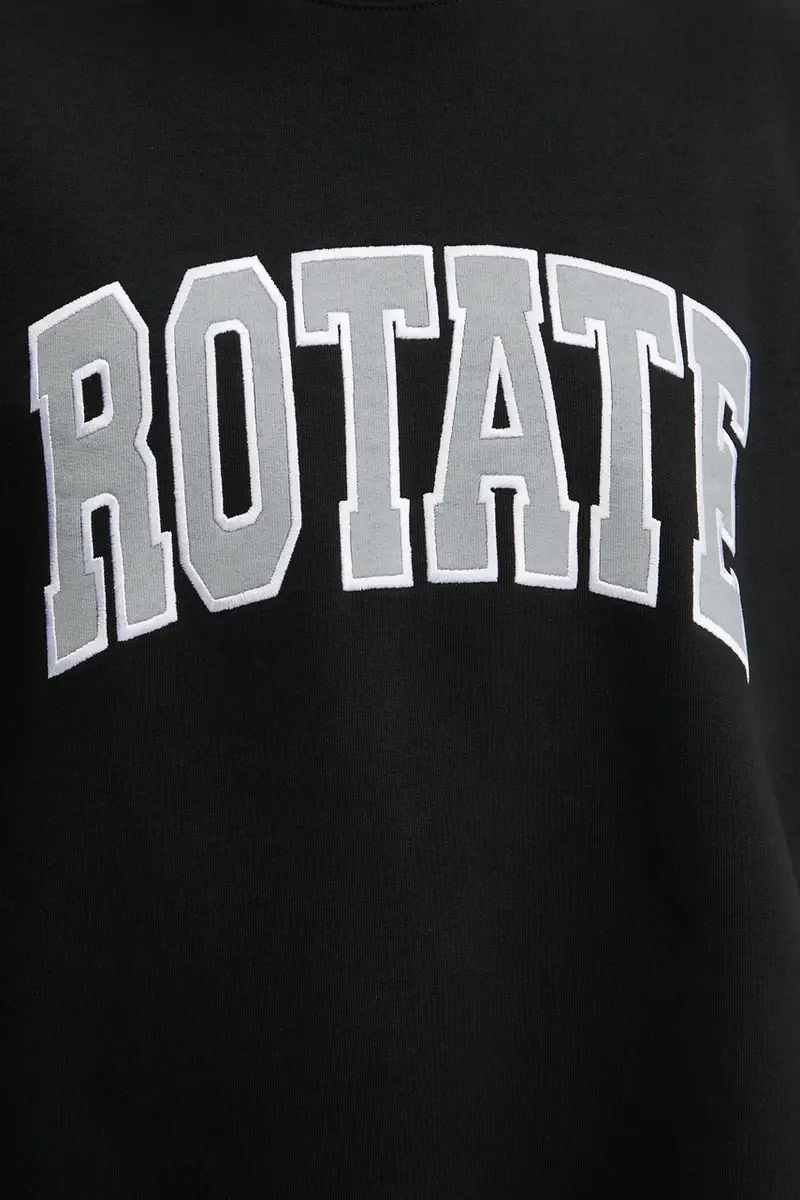 felpa in cotone Nero miniatura 5