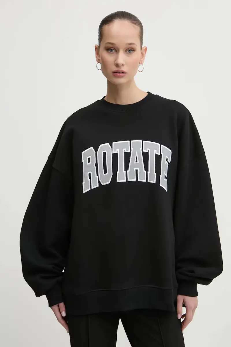 felpa in cotone Nero