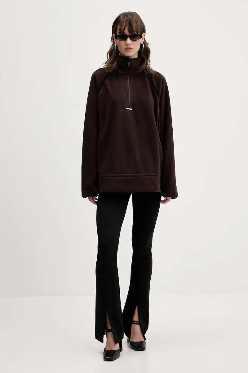 felpa in pile donna colore marrone 1153681667 miniatura 2