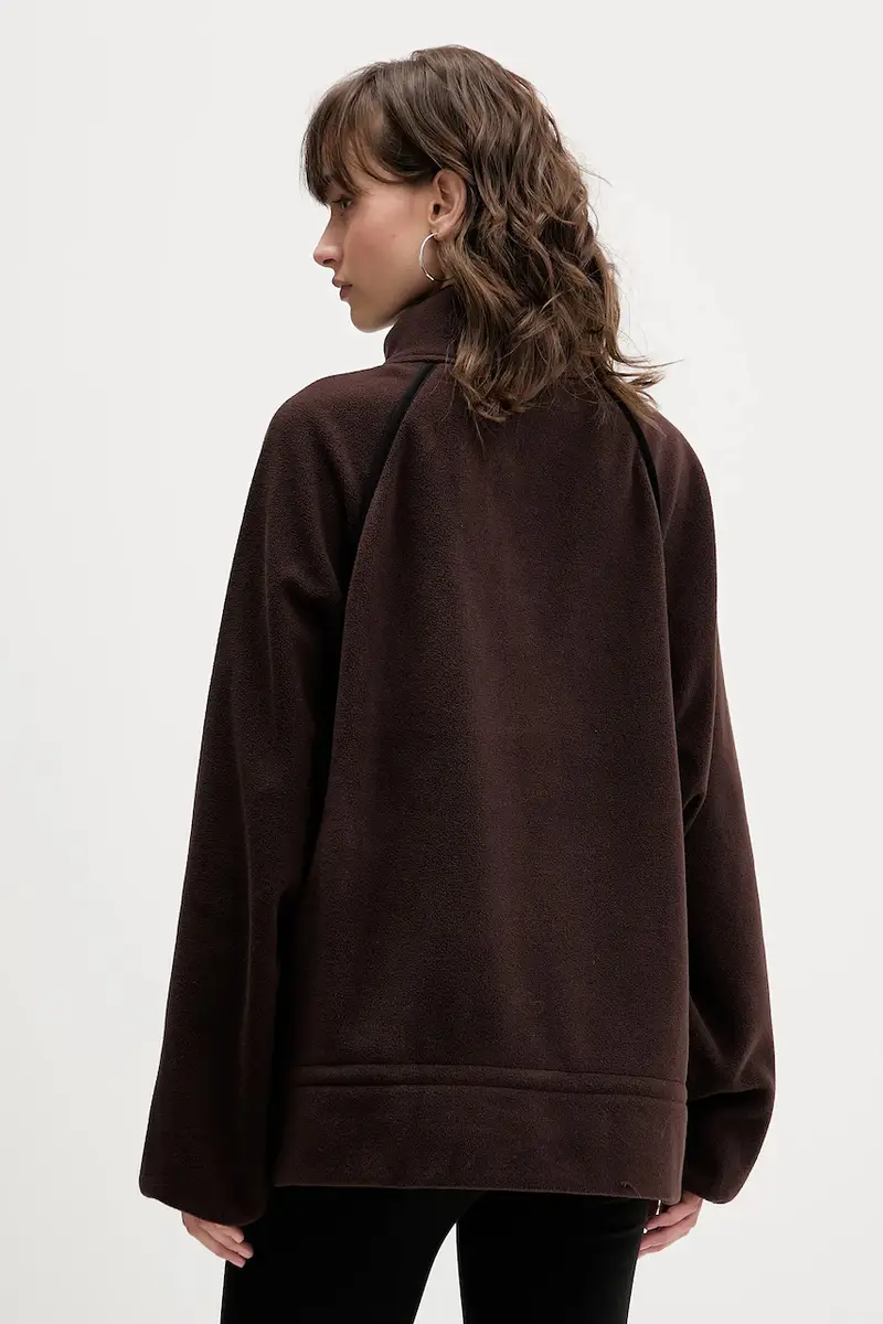 felpa in pile donna colore marrone 1153681667 miniatura 3