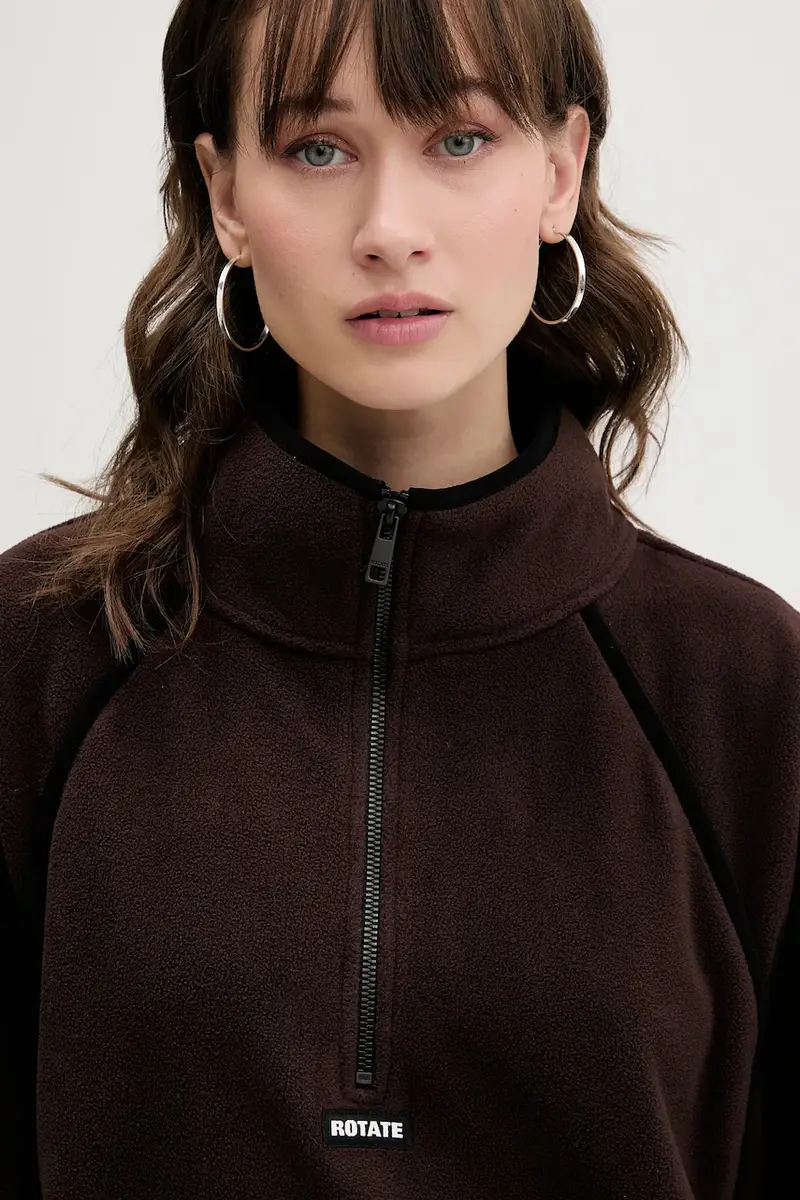 felpa in pile donna colore marrone 1153681667 miniatura 4