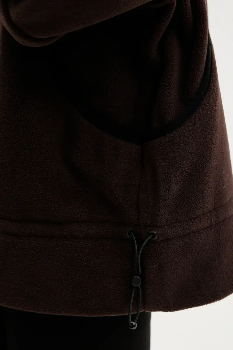 felpa in pile donna colore marrone 1153681667 miniatura 5