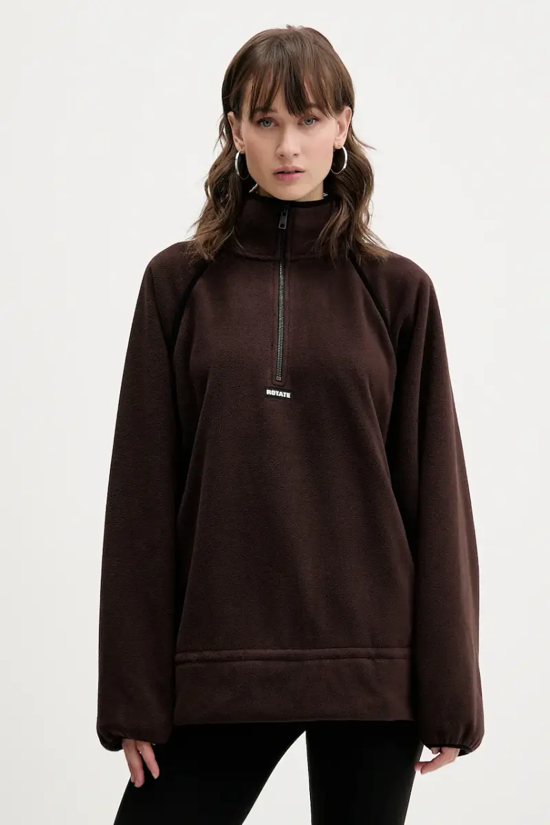 felpa in pile donna colore marrone 1153681667