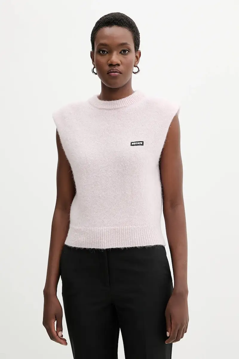 gilè in lana 0 donna colore rosa 114280191