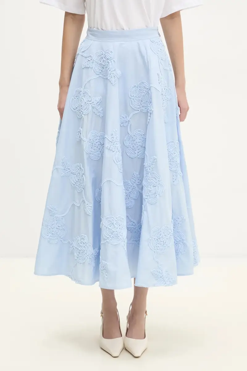 gonna in cotone colore blu 1135212322