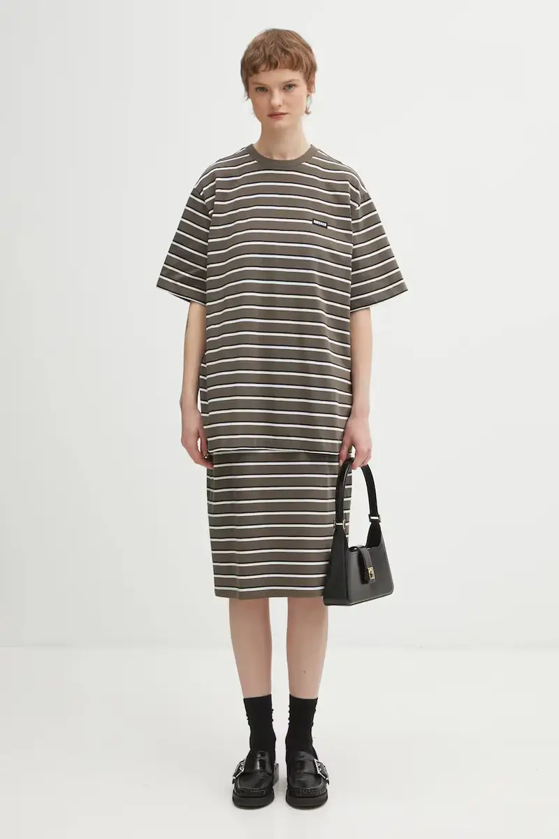 gonna in cotone Verde miniatura 5