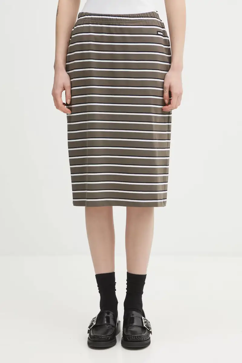 gonna in cotone Verde