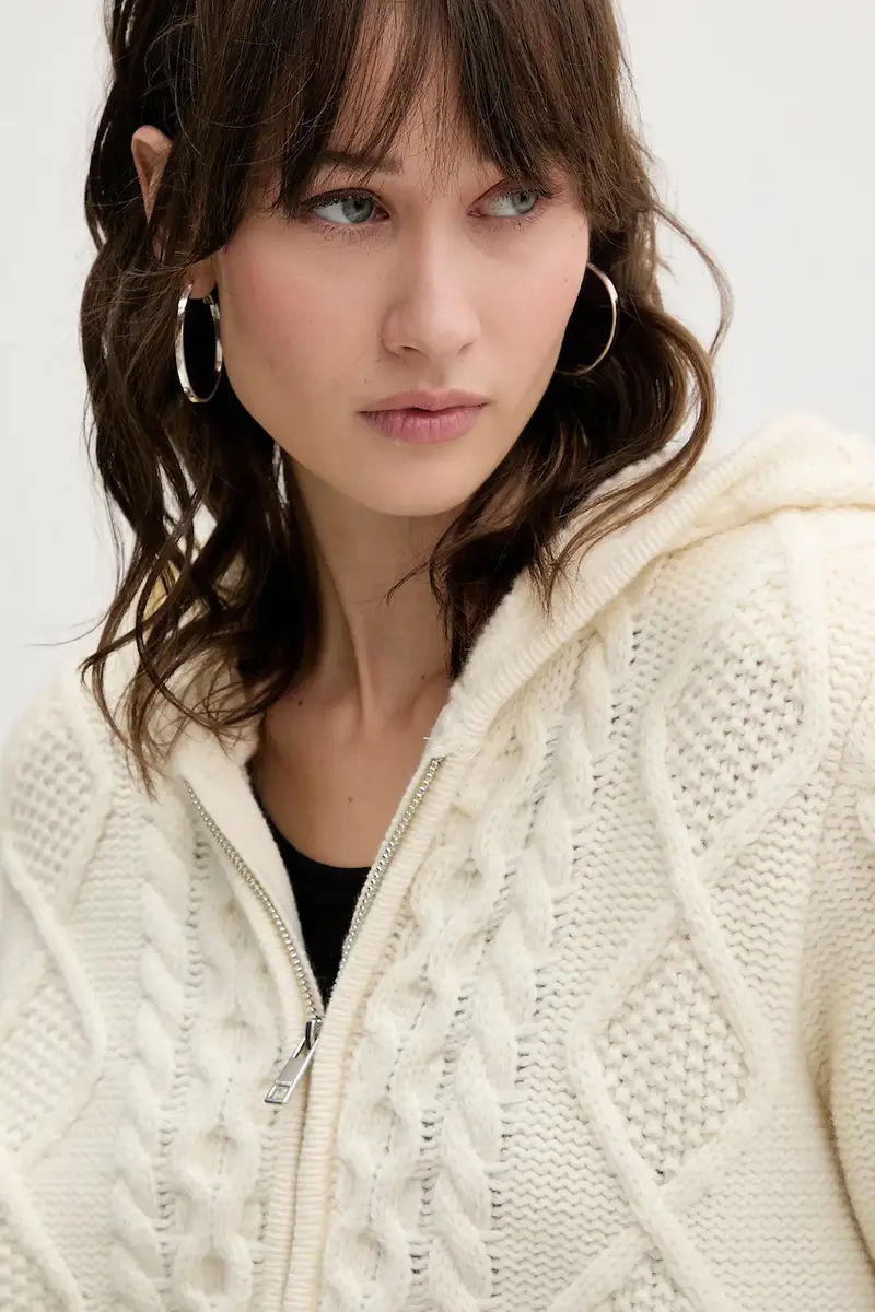 maglione con lana colore beige 114302857 miniatura 4