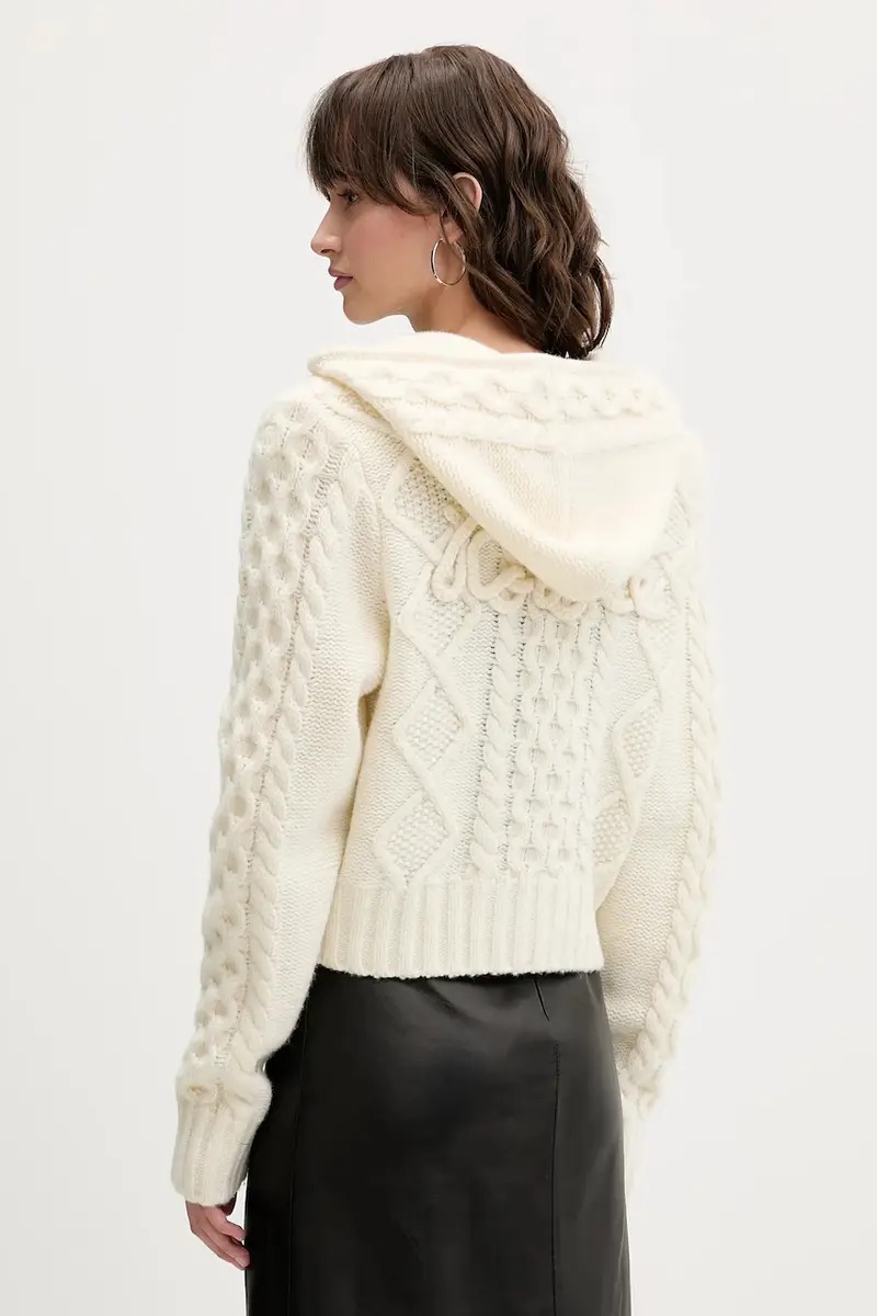 maglione con lana colore beige 114302857 miniatura 3