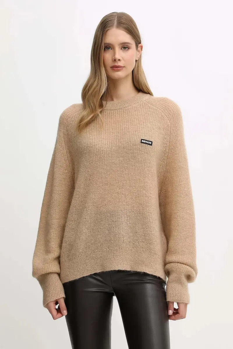maglione con lana colore beige 1146391753