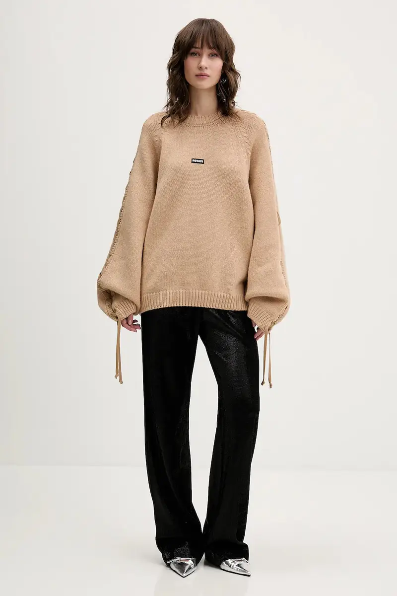 maglione con lana colore beige 1147411753 miniatura 2