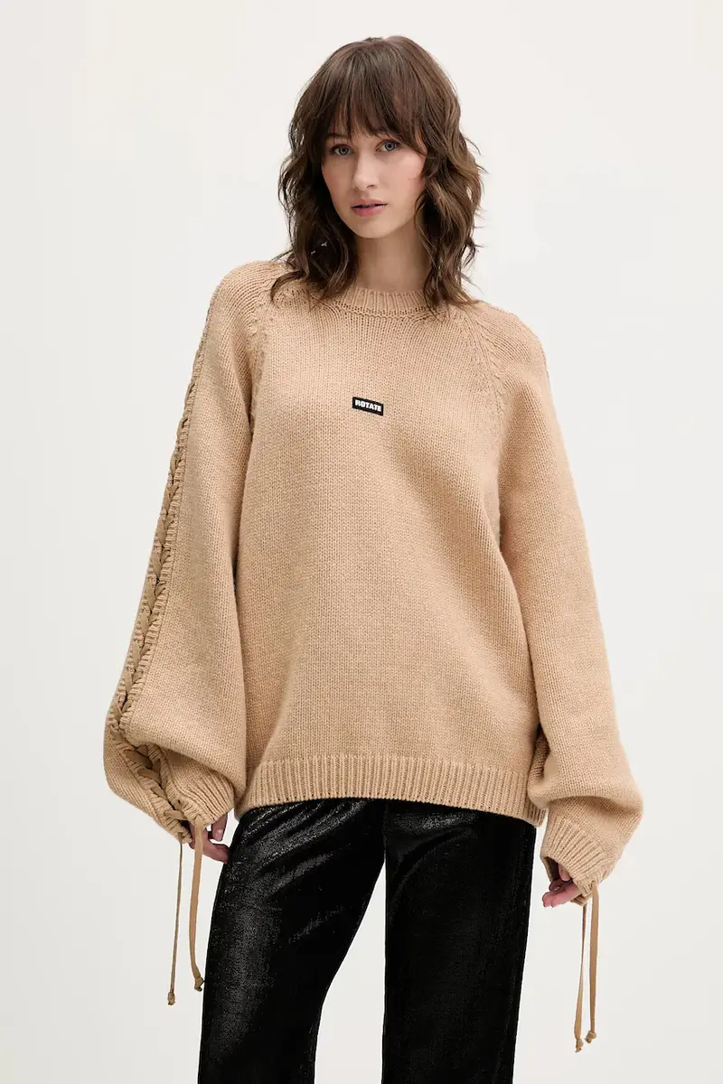 maglione con lana colore beige 1147411753