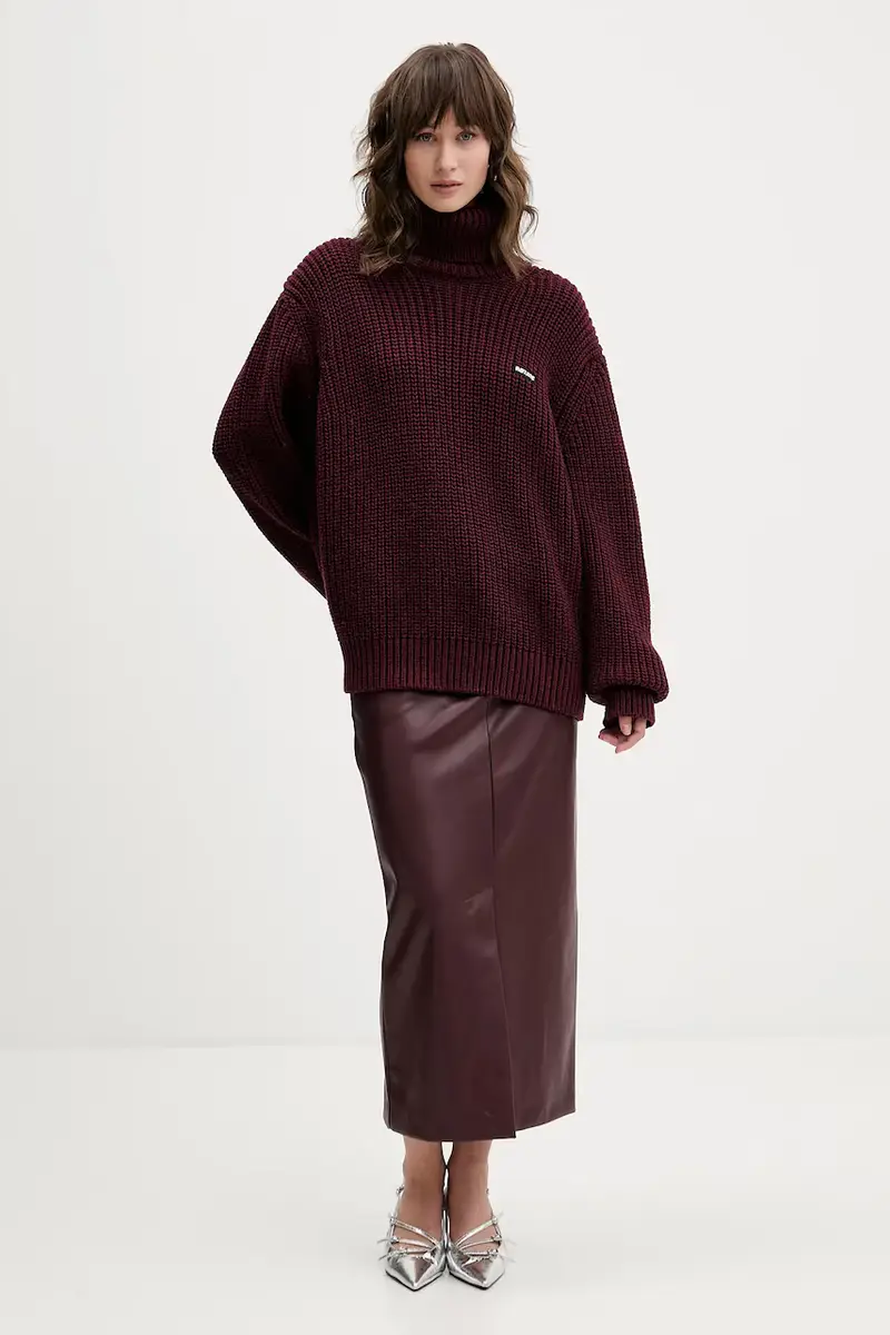 maglione con lana colore granata 1147342734 miniatura 2