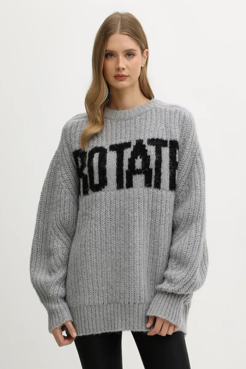 maglione con lana colore grigio 114641039