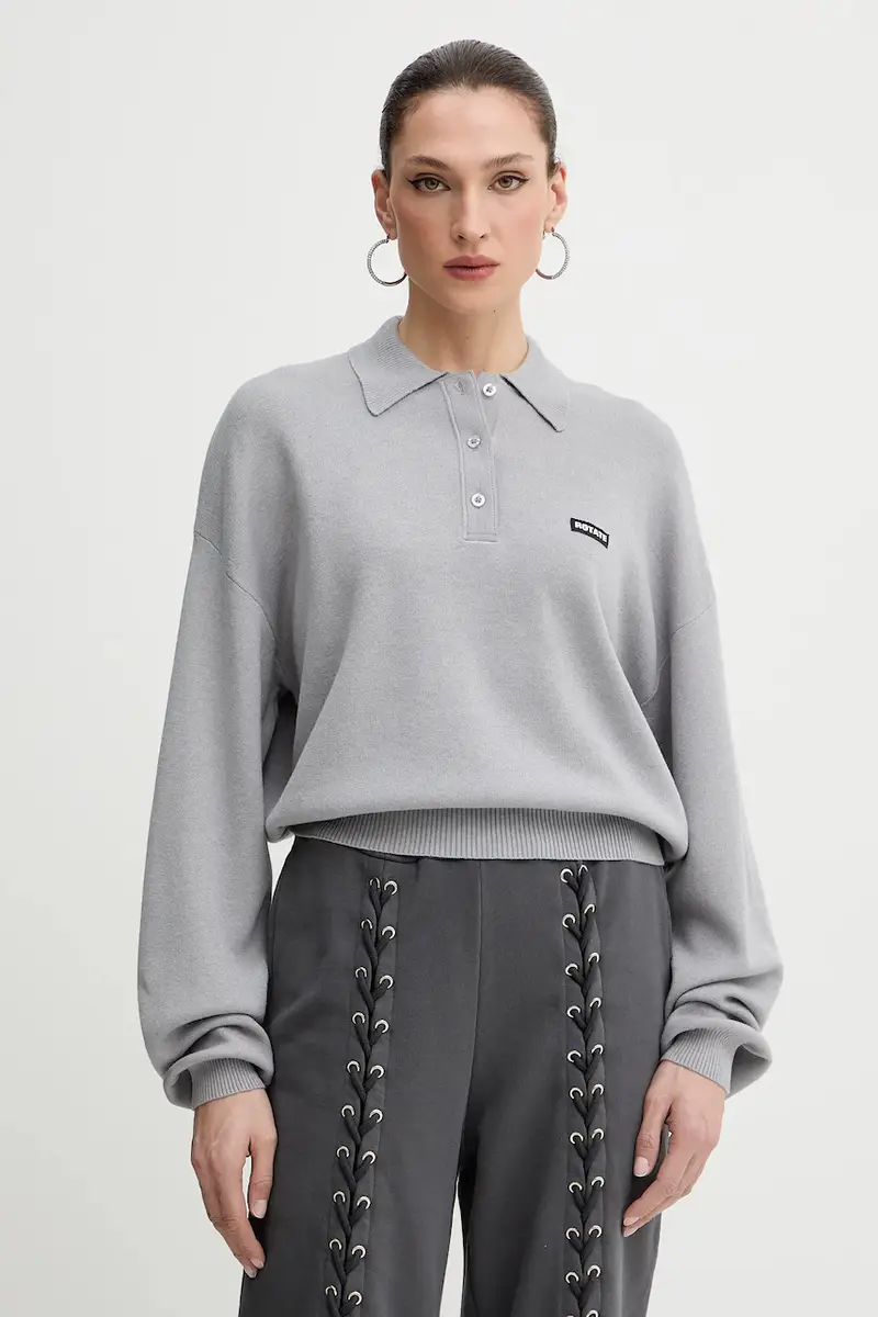 maglione con lana colore grigio 115137039