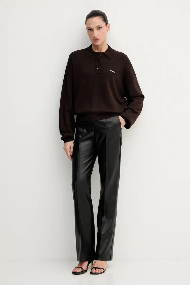 maglione con lana colore marrone 1151371667 miniatura 2