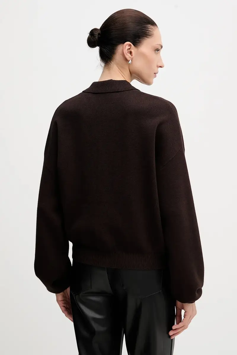 maglione con lana colore marrone 1151371667 miniatura 3