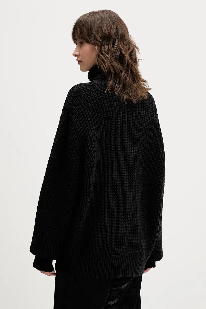 maglione con lana colore nero 114734100 miniatura 3