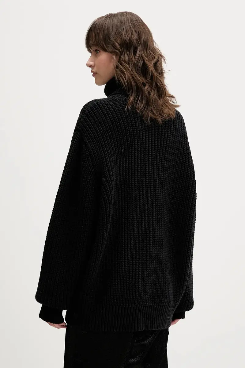 maglione con lana colore nero 114734100 miniatura 3