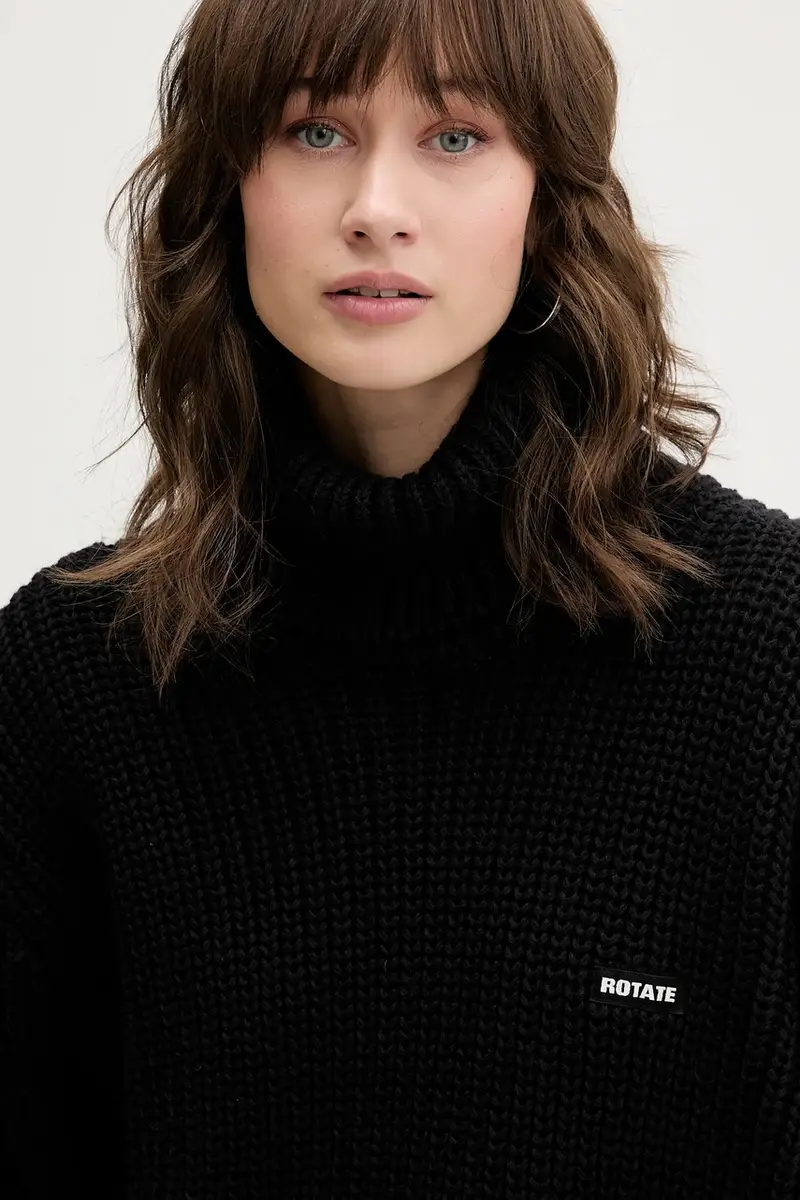 maglione con lana colore nero 114734100 miniatura 4