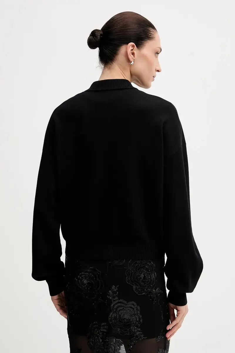 maglione con lana colore nero 115137100 miniatura 3