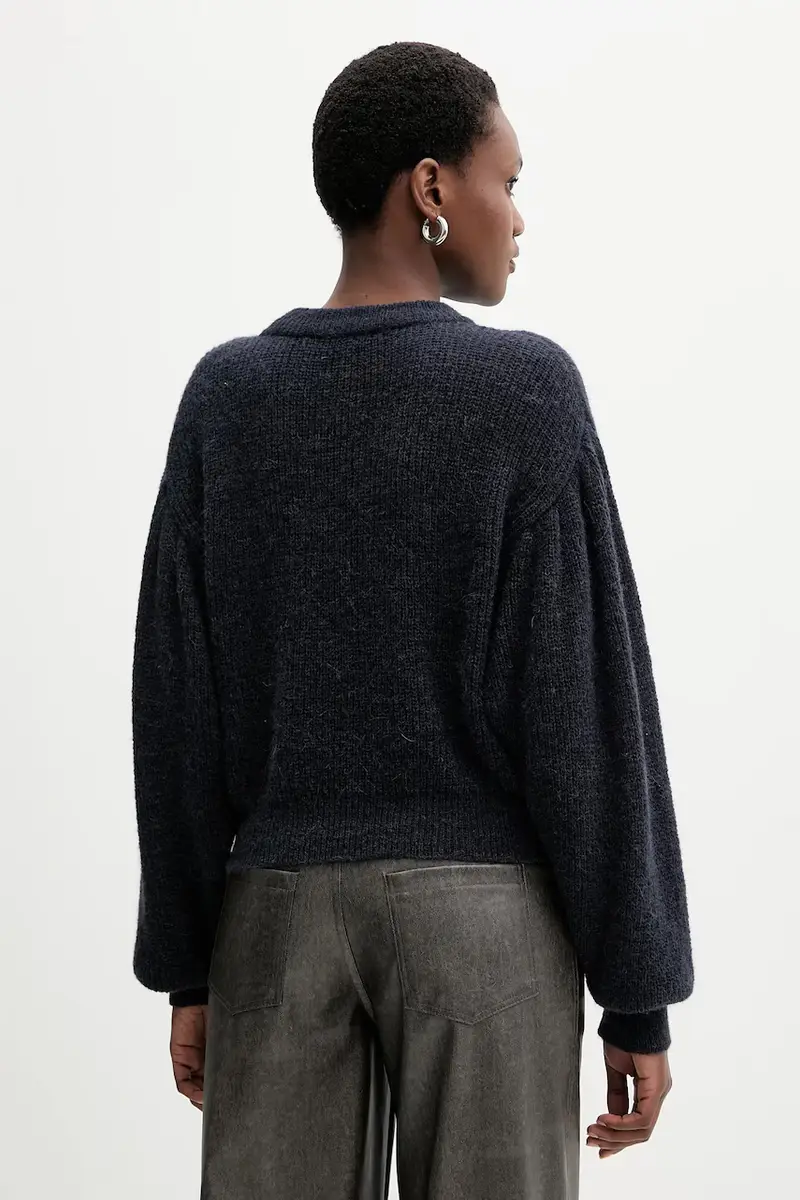 maglione in lana colore blu navy 1142781725 miniatura 3