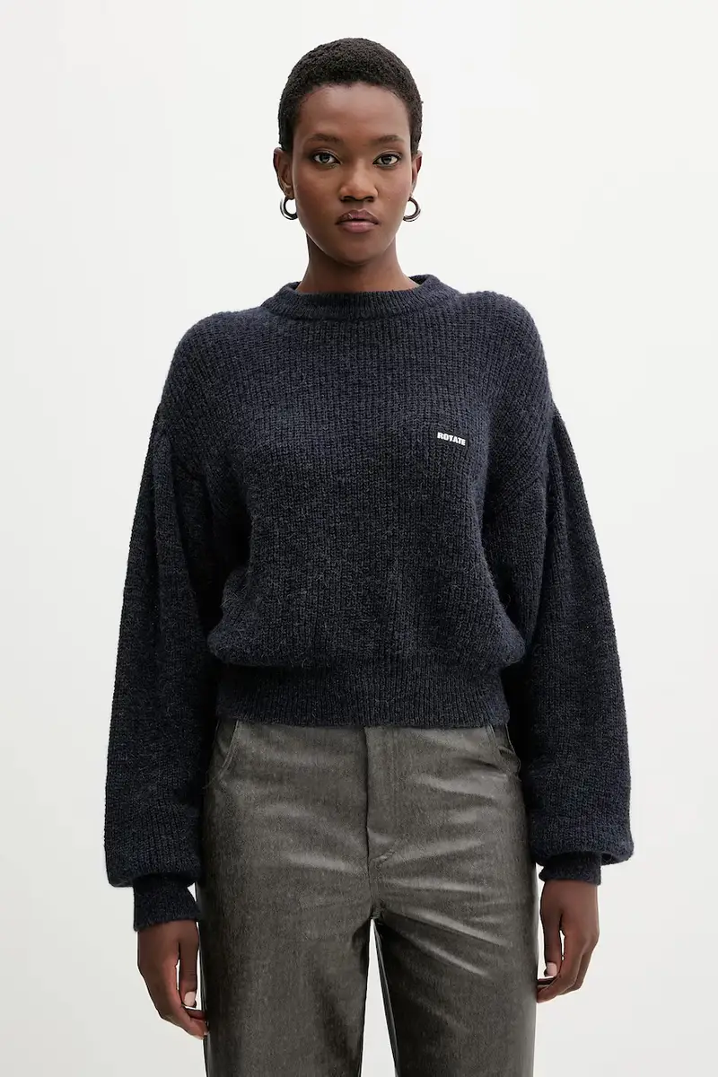 maglione in lana colore blu navy 1142781725