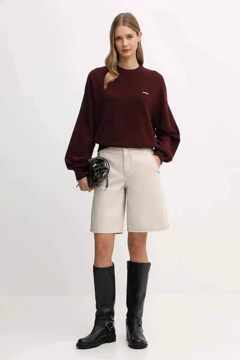 maglione in lana donna colore granata 1147522734 miniatura 2