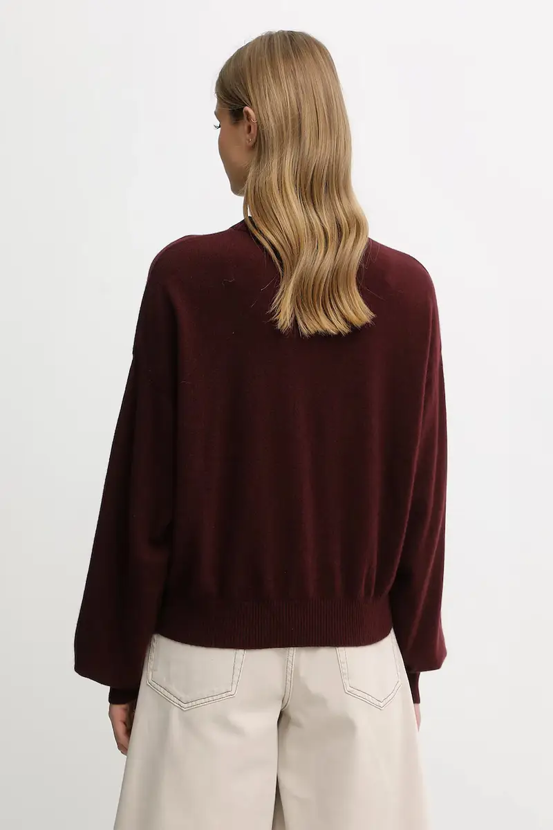 maglione in lana donna colore granata 1147522734 miniatura 3