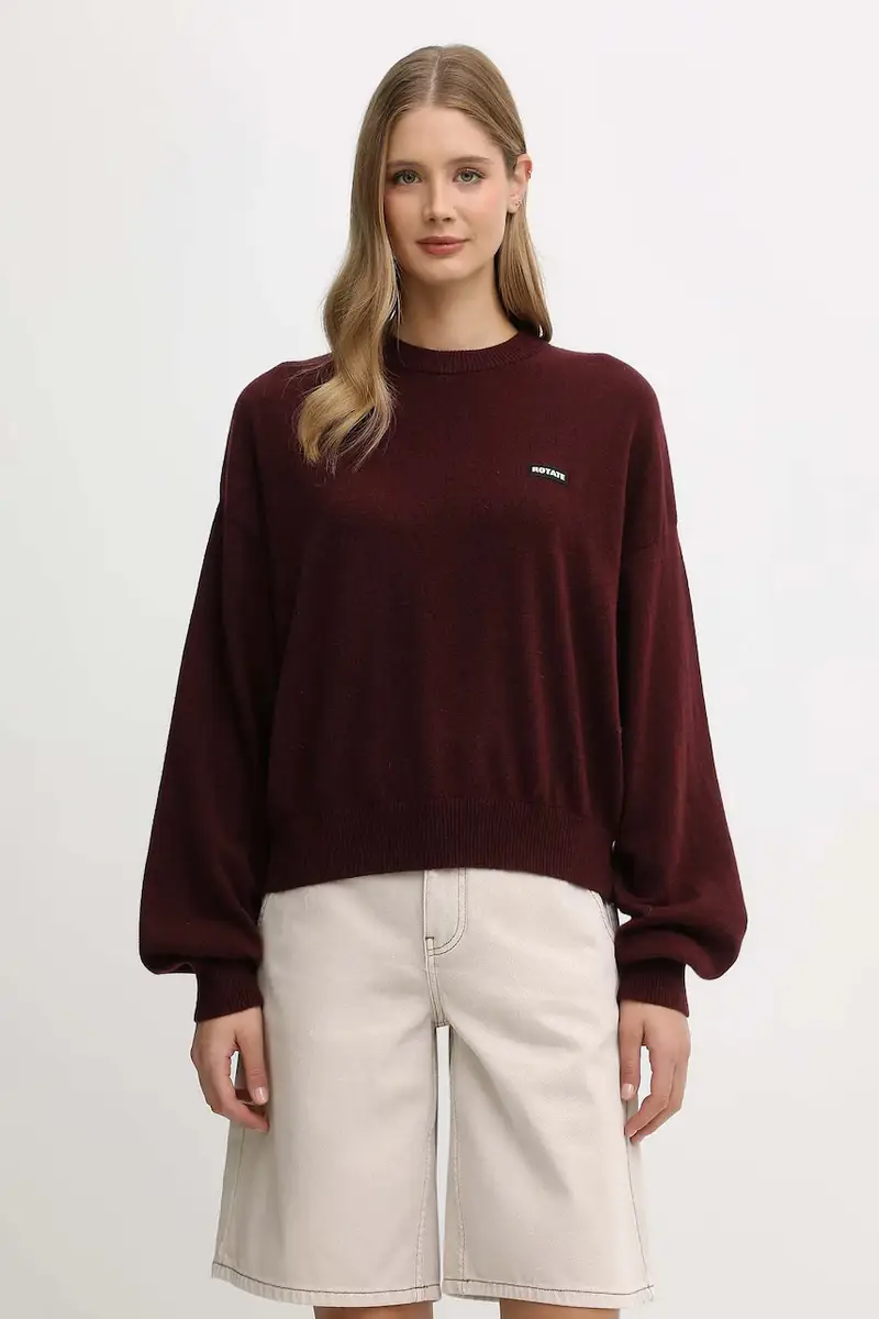 maglione in lana donna colore granata 1147522734