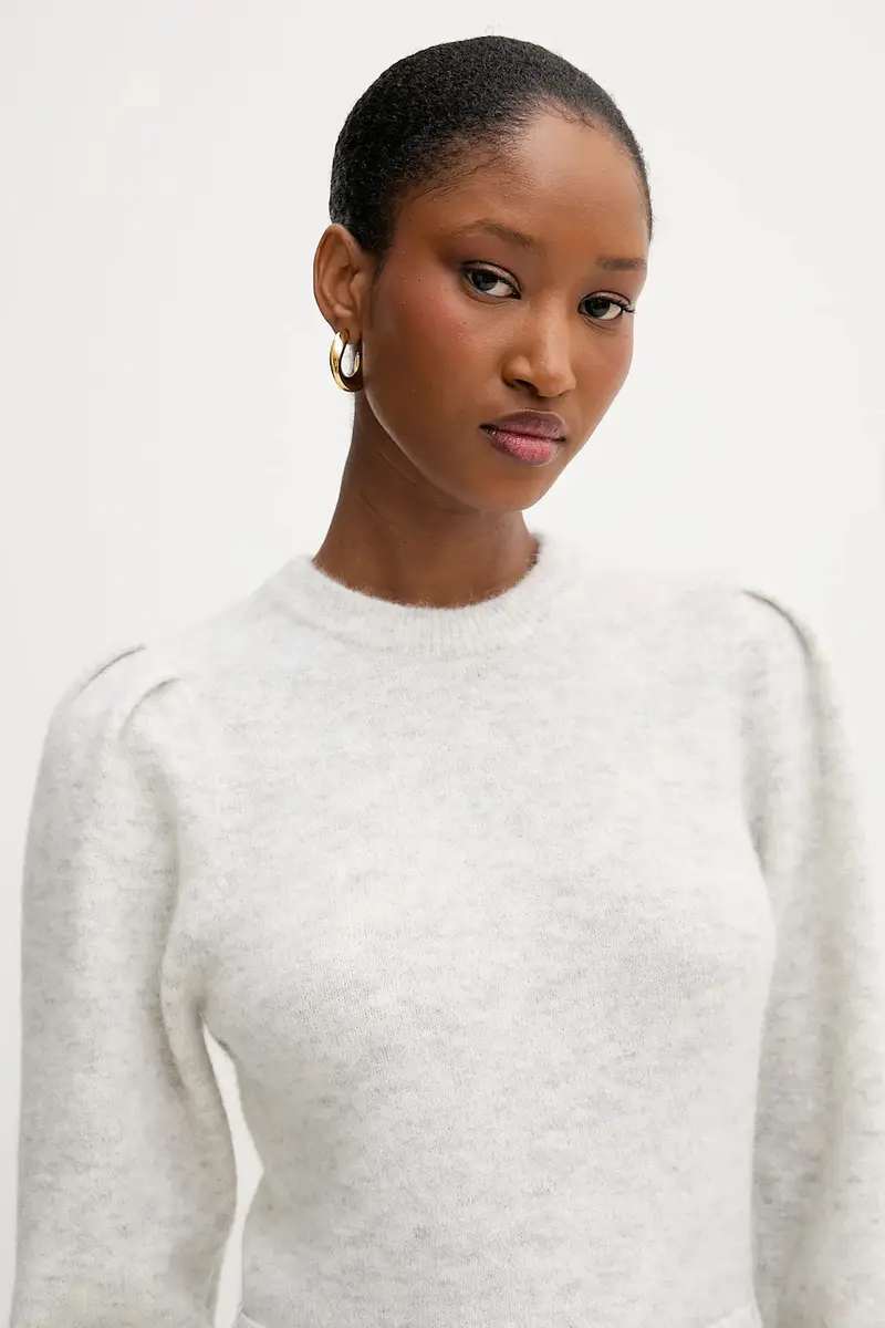 maglione in lana donna colore grigio 1142772344 miniatura 4