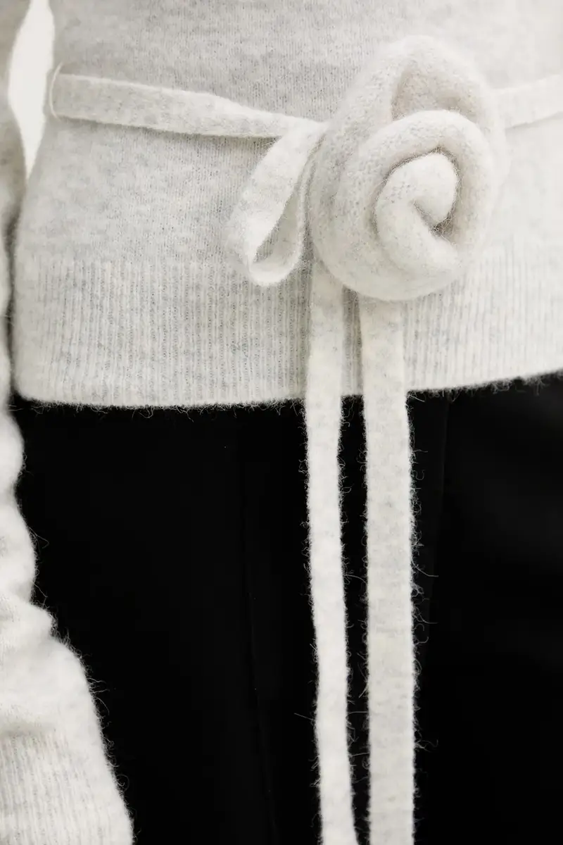 maglione in lana donna colore grigio 1142772344 miniatura 5