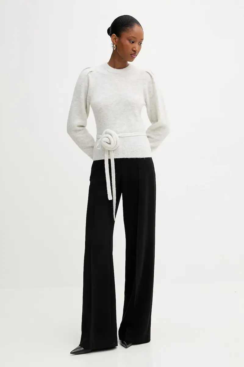 maglione in lana donna colore grigio 1142772344 miniatura 2