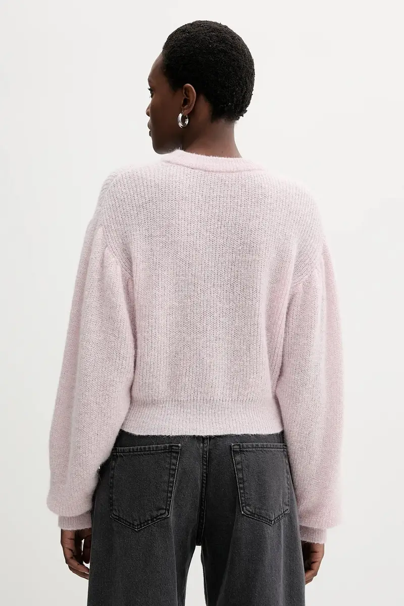 maglione in lana donna colore rosa 114278191 miniatura 3