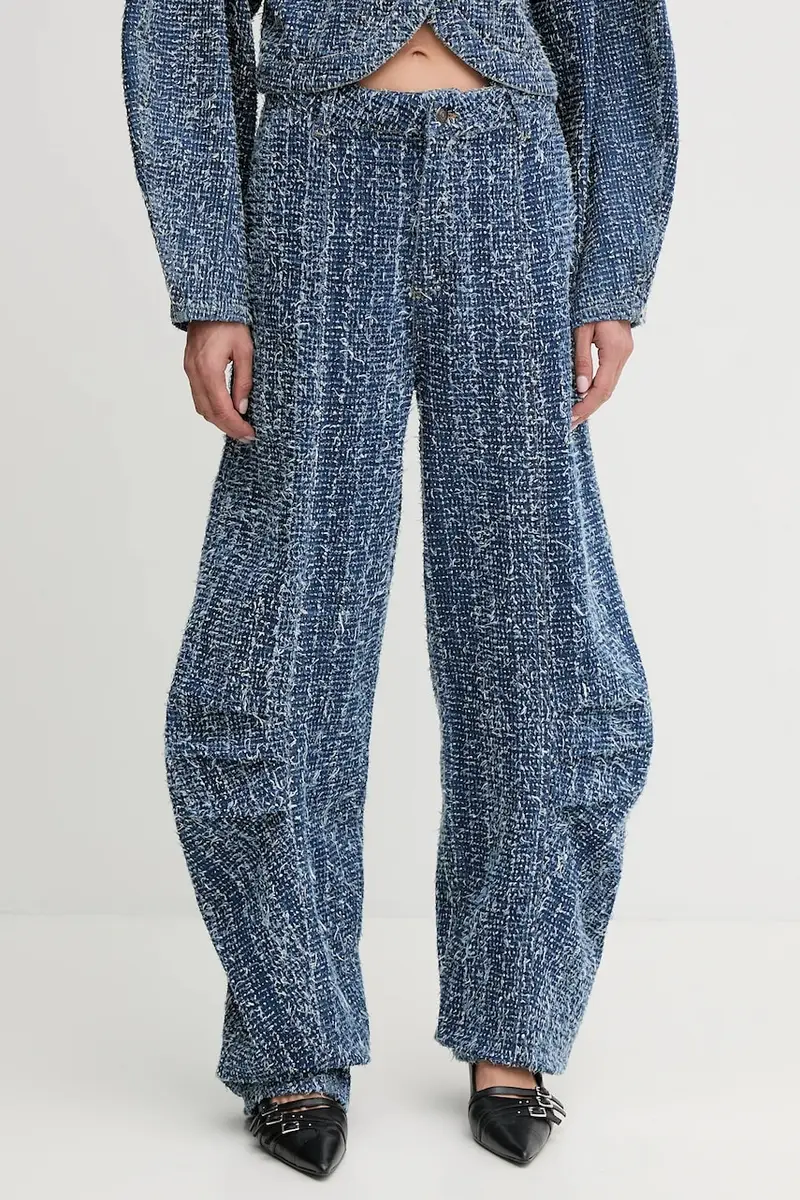 pantaloni 0 donna colore blu 1142001603