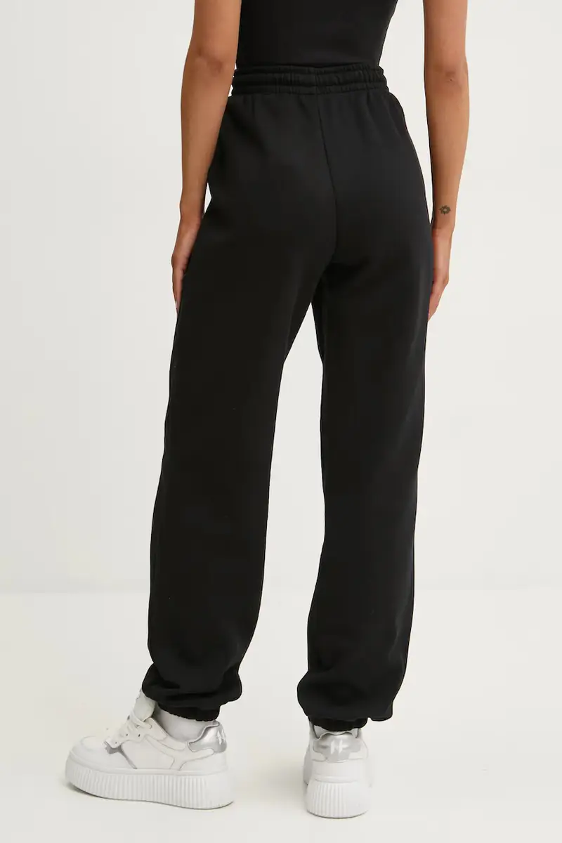 pantaloni della tuta di cotone colore nero 113428100 miniatura 3