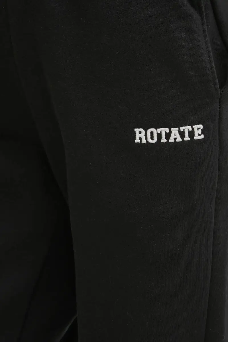 pantaloni della tuta di cotone colore nero 113428100 miniatura 4