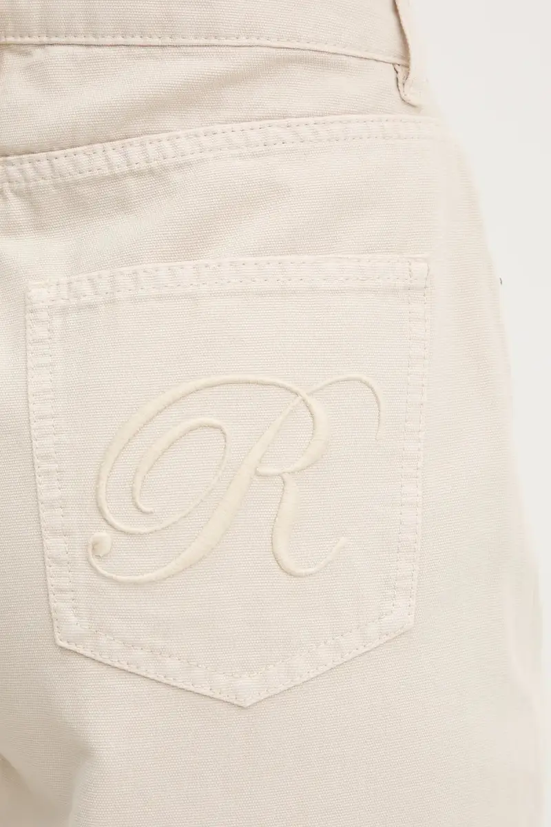 pantaloni in cotone donna colore beige 1142981763 miniatura 4