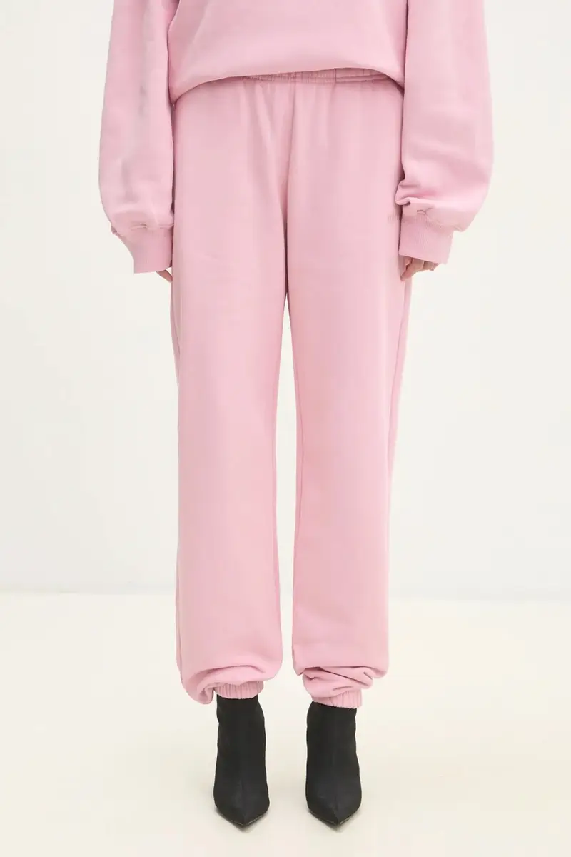 pantaloni tuta di cotone colore rosa 1134301986