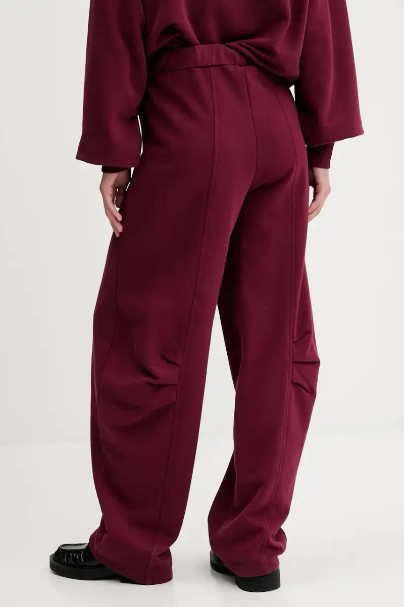 pantaloni tuta di cotone donna colore granata 1143882734 miniatura 3