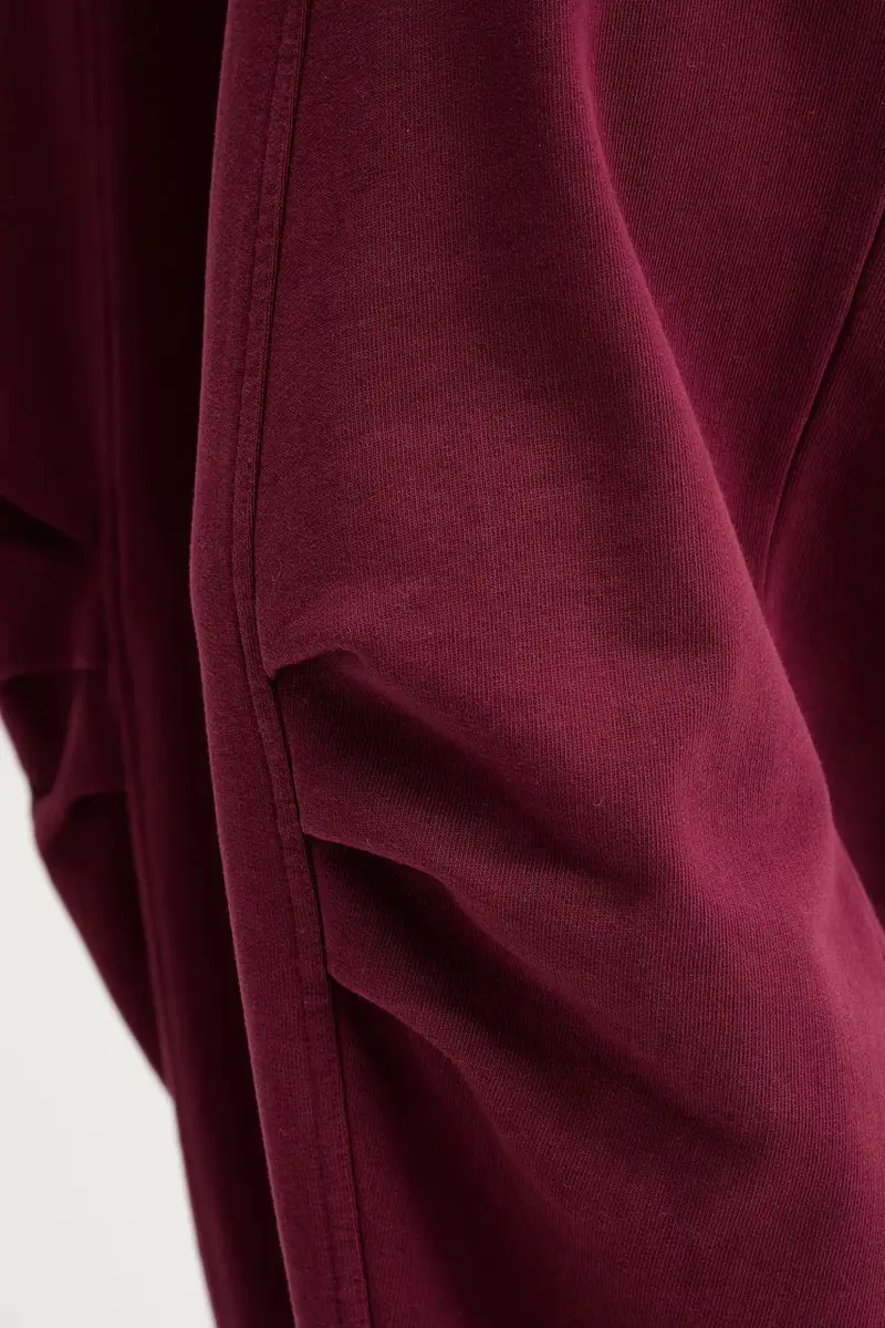 pantaloni tuta di cotone donna colore granata 1143882734 miniatura 4