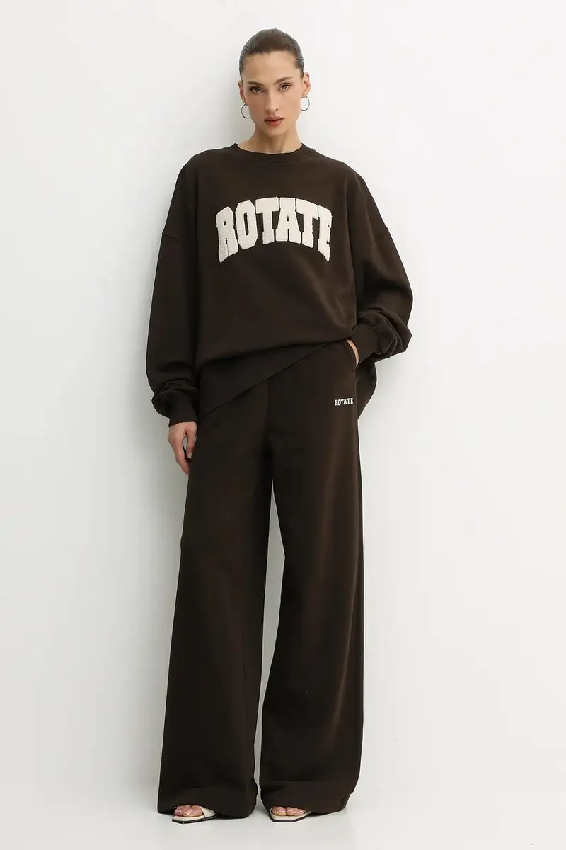 pantaloni tuta di cotone donna colore marrone 1153131667 miniatura 2