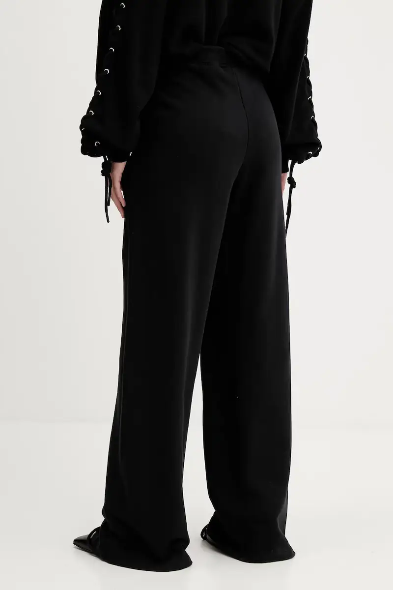 pantaloni tuta di cotone donna colore nero 114389100 miniatura 3