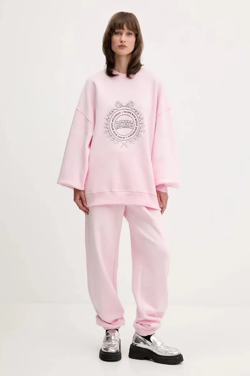 pantaloni tuta di cotone donna colore rosa 114378191 miniatura 2