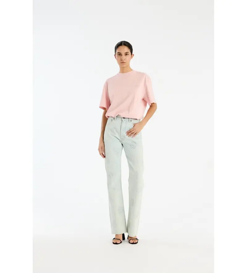 per donna. 1124451011 Maglietta rosa oversize (M), Casual, Manica corta, Cotone biologico, Sostenibile