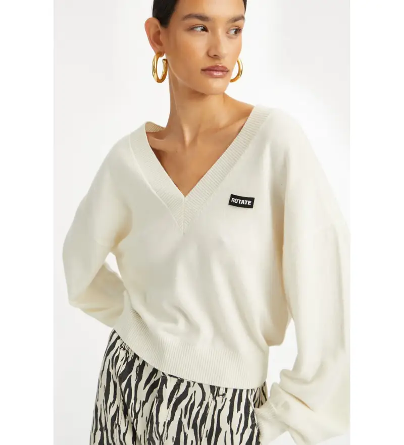 per donna 114309400 Maglione bianco Sallio (XS), Casual, Lana, Manica lunga