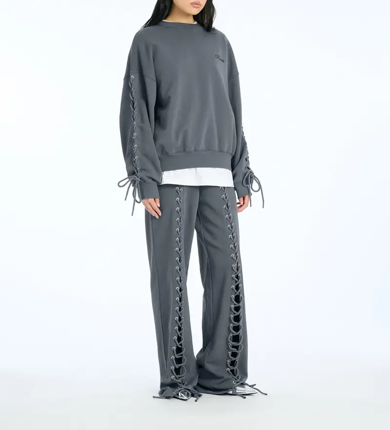 per donna 1143891205 Pantaloni grigi Dannia (M), Casual, Grigio, Cotone biologico, Sostenibile