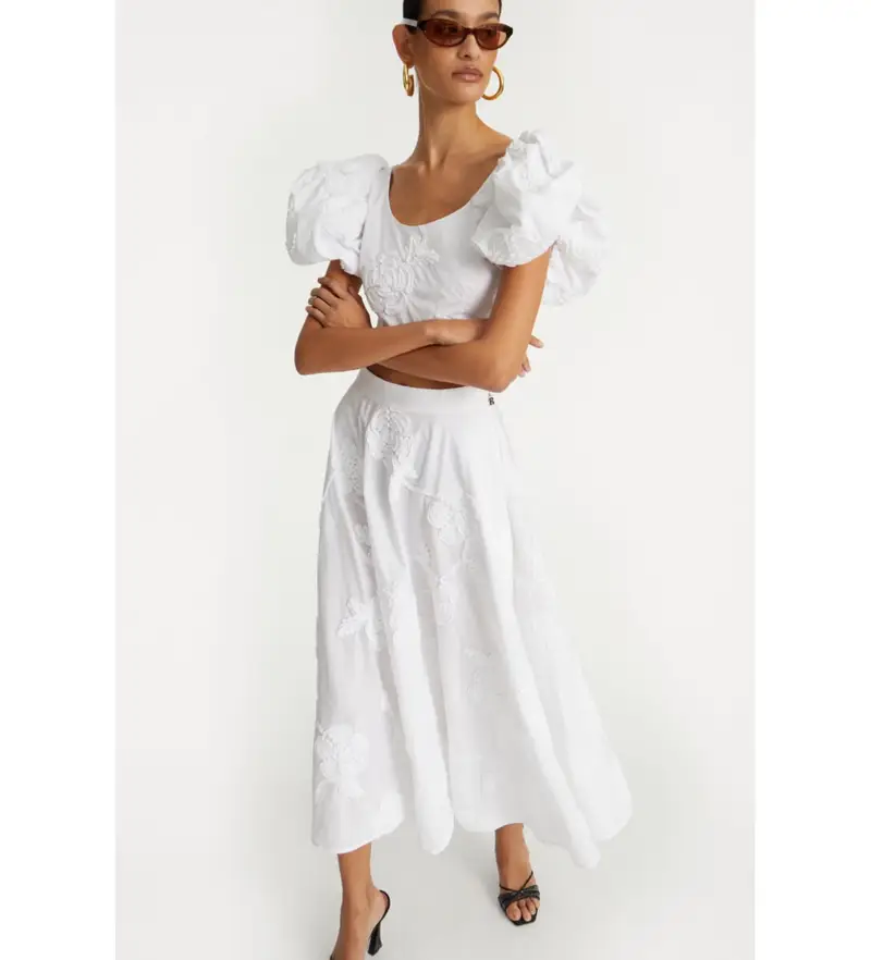 per donna 114557400 Gonna bianca Berty (34), Bianco, Casual, Cotone biologico, Sostenibile