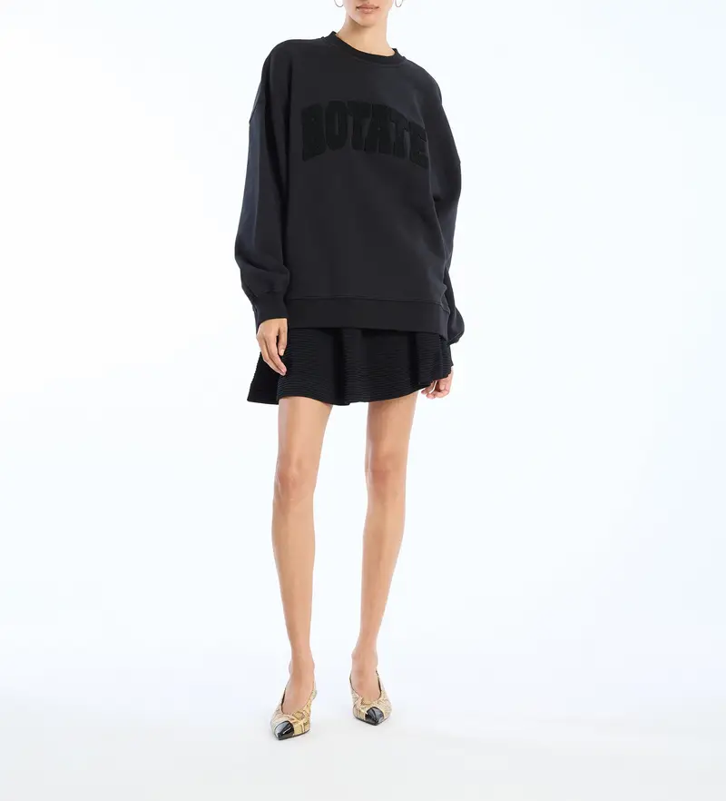 per donna 115316100 Felpa nera Iris (M), Nero, Casual, Cotone biologico, Sostenibile